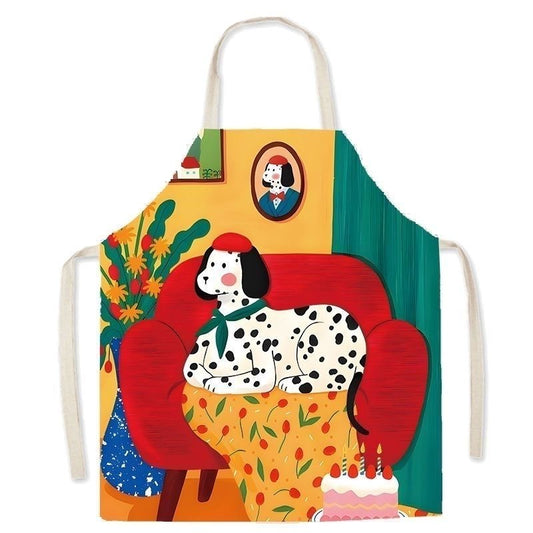 Cartoon Dog Apron, Adorable Cooking Companion for Dog Lovers
