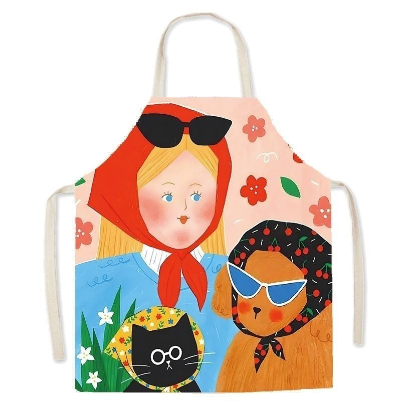 Cartoon Dog Apron, Adorable Cooking Companion for Dog Lovers