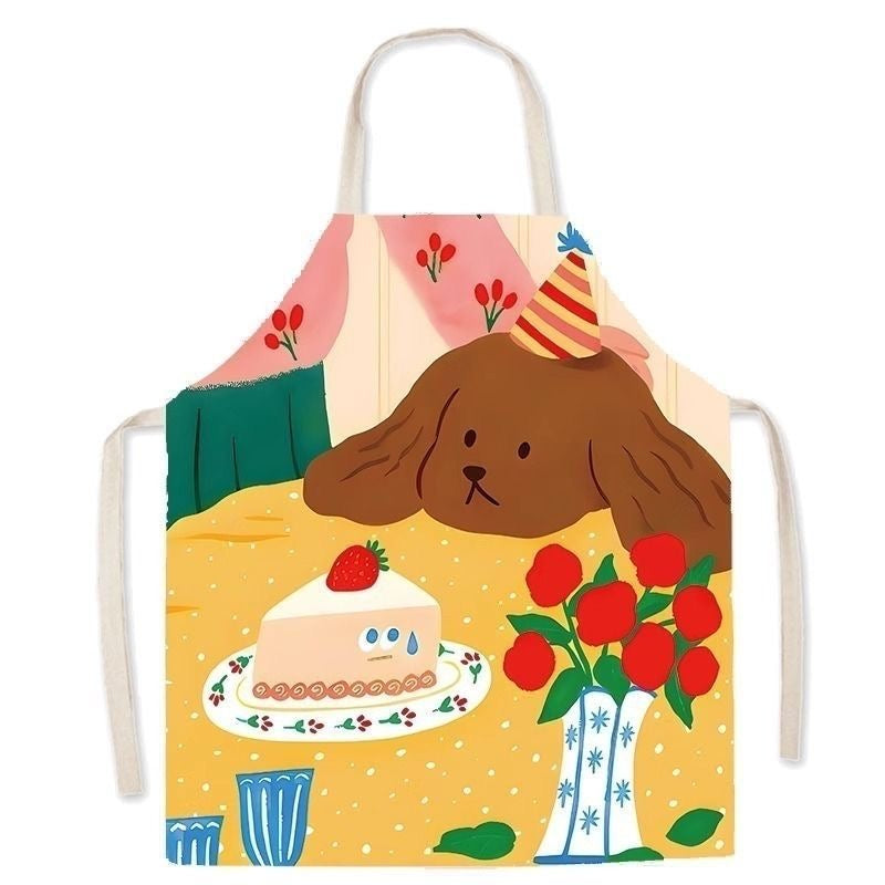 Cartoon Dog Apron, Adorable Cooking Companion for Dog Lovers