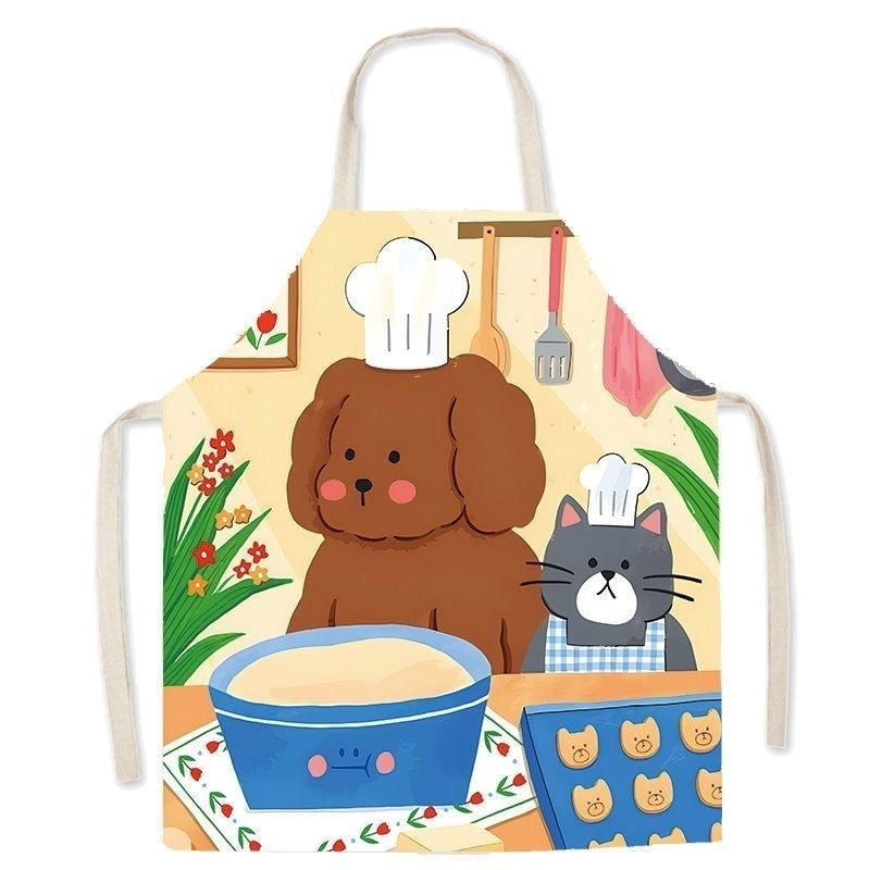 Cartoon Dog Apron, Adorable Cooking Companion for Dog Lovers