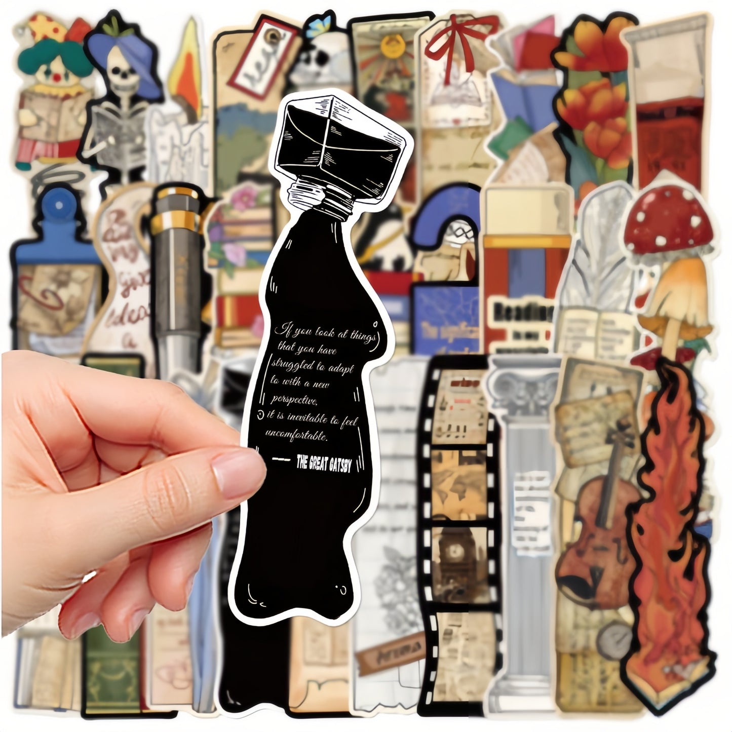 Vintage Reading Bookmarks, Aesthetic Retro 30 Bookmarks for Book Lovers