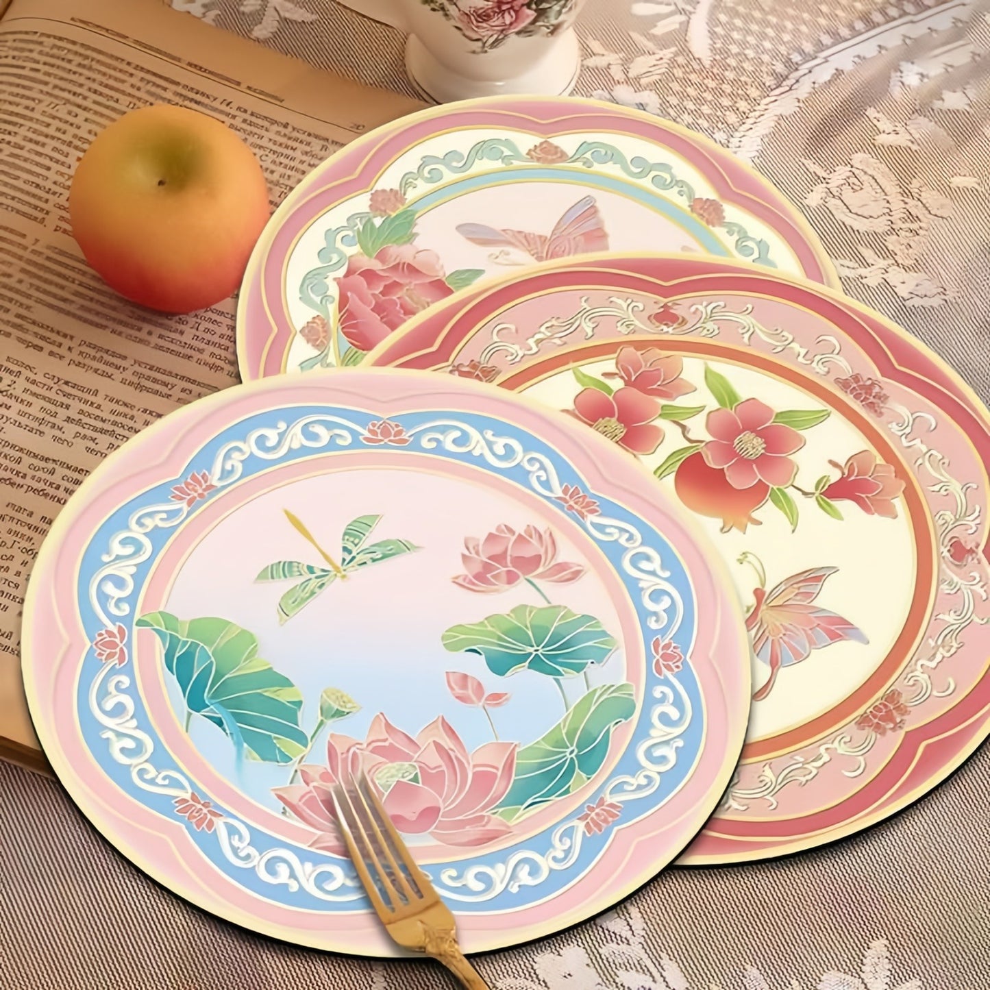 Flower Coasters, Heat Insulation & Anti-Scalding Table Mat for Dining and Home Decor