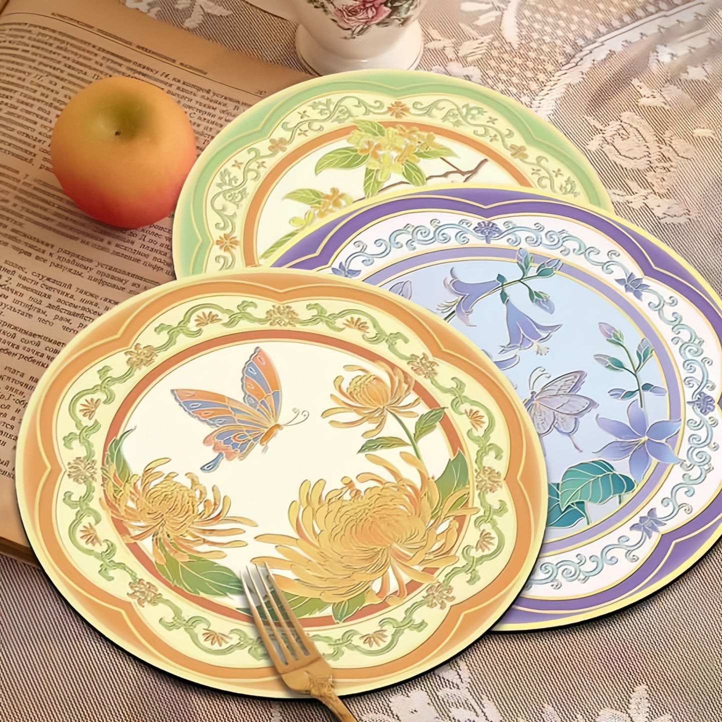 Flower Coasters, Heat Insulation & Anti-Scalding Table Mat for Dining and Home Decor