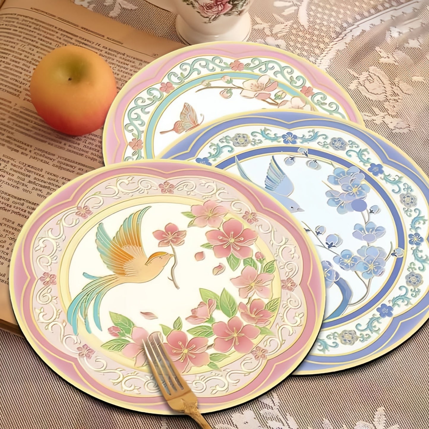Flower Coasters, Heat Insulation & Anti-Scalding Table Mat for Dining and Home Decor