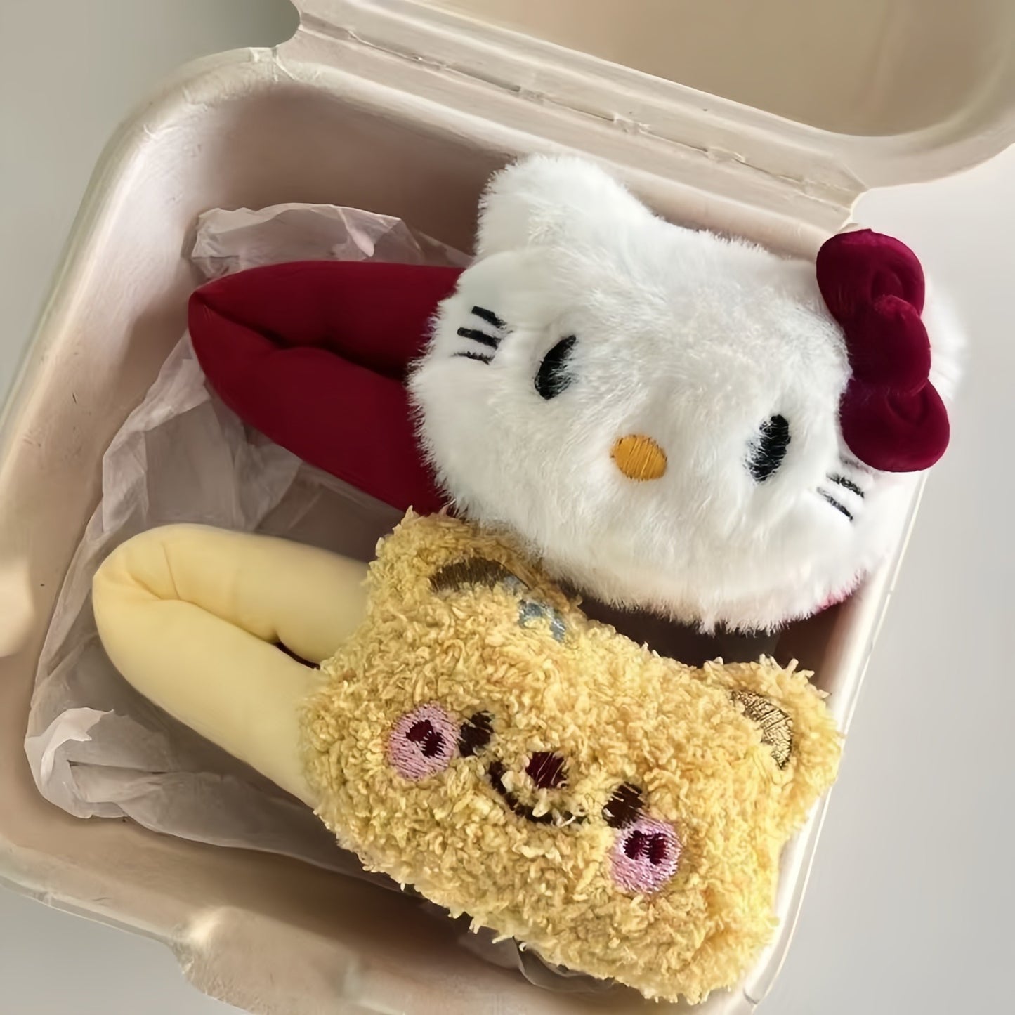 Hello Kitty & Butter Bear Snap Hair Clips, Adorable Kawaii Barrettes for Girls