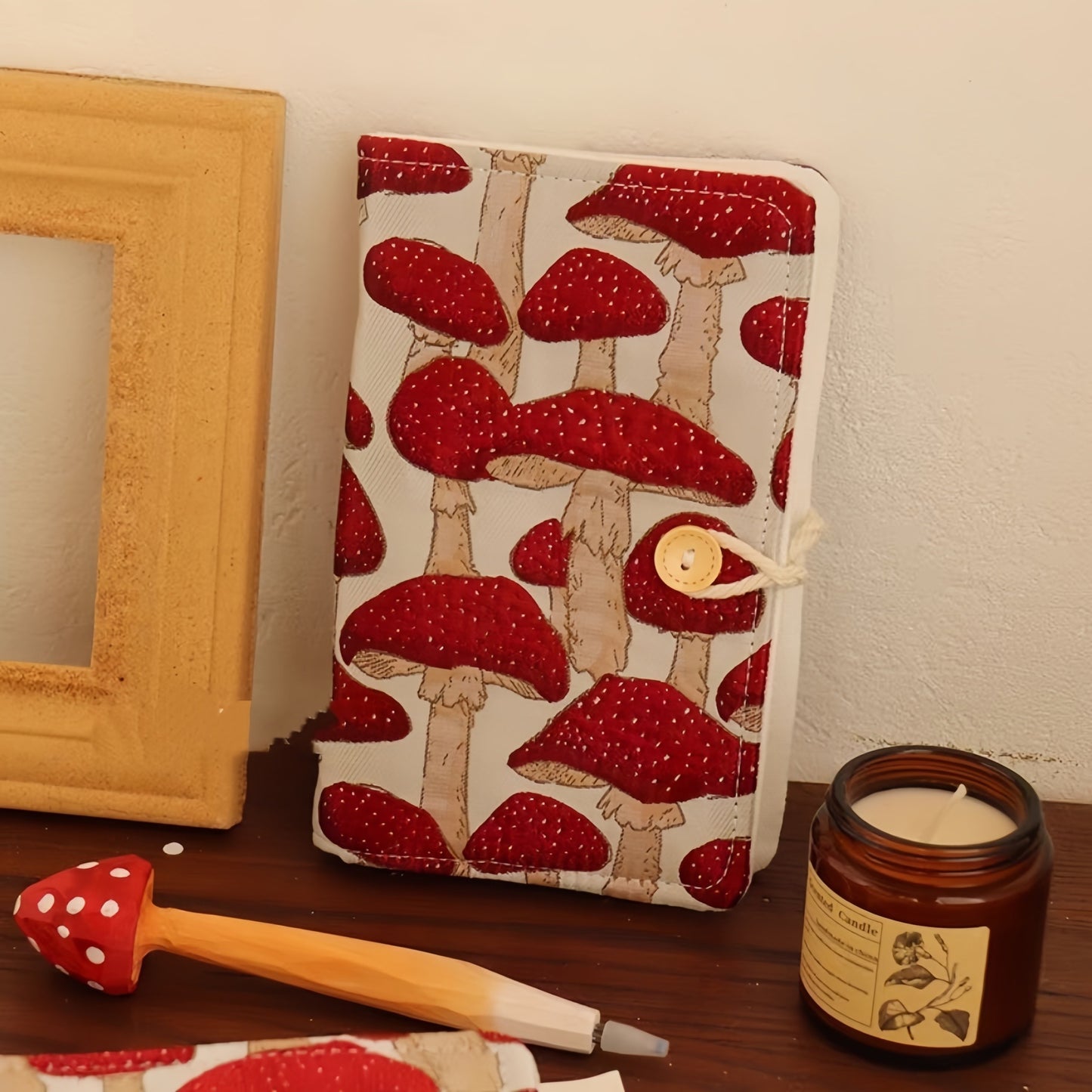 Mushroom 6-Ring Journal Binder, Cute Refillable 90 Pages Sketchbook