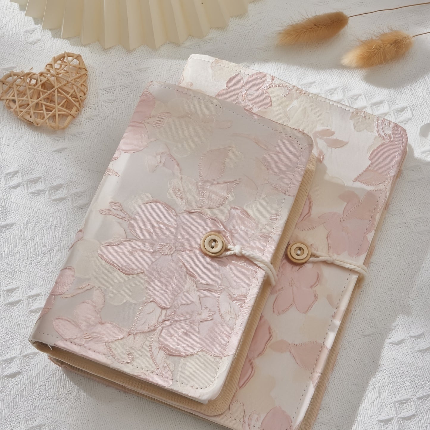 Floral & Butterfly Journal Binder, 6-Ring Refillable Aesthetic Notebook with 90 Pages