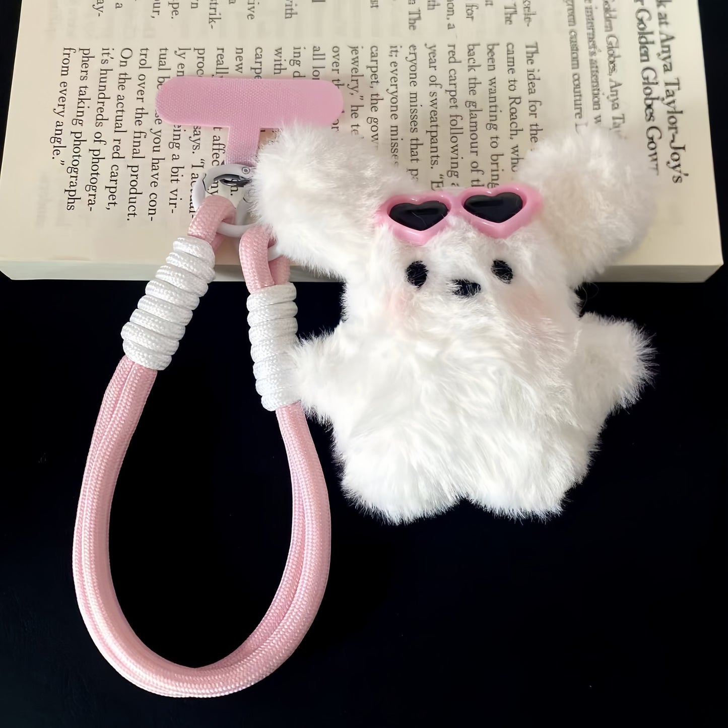 Puppy Doll Phone Charm, Plush Phone Lanyard Keychain