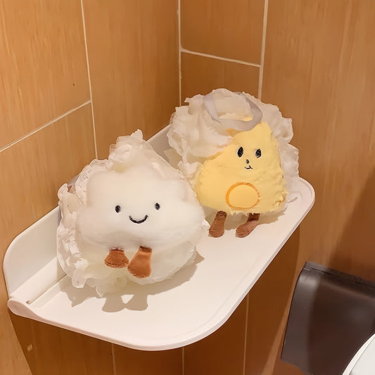 Cute Cheese Shower Sponge, Funny Bath Sponge for Daily Use, Soft & Fluffy Body Puff