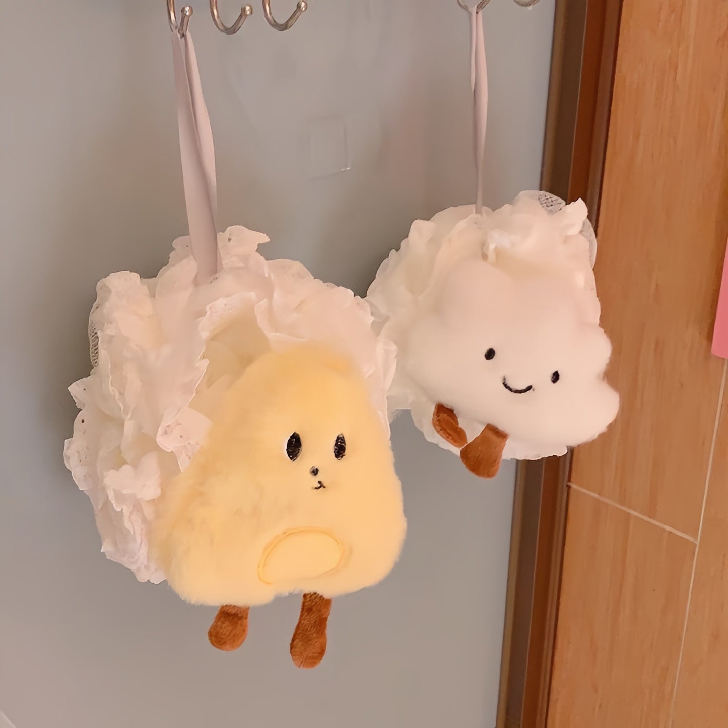 Cute Cheese Shower Sponge, Funny Bath Sponge for Daily Use, Soft & Fluffy Body Puff
