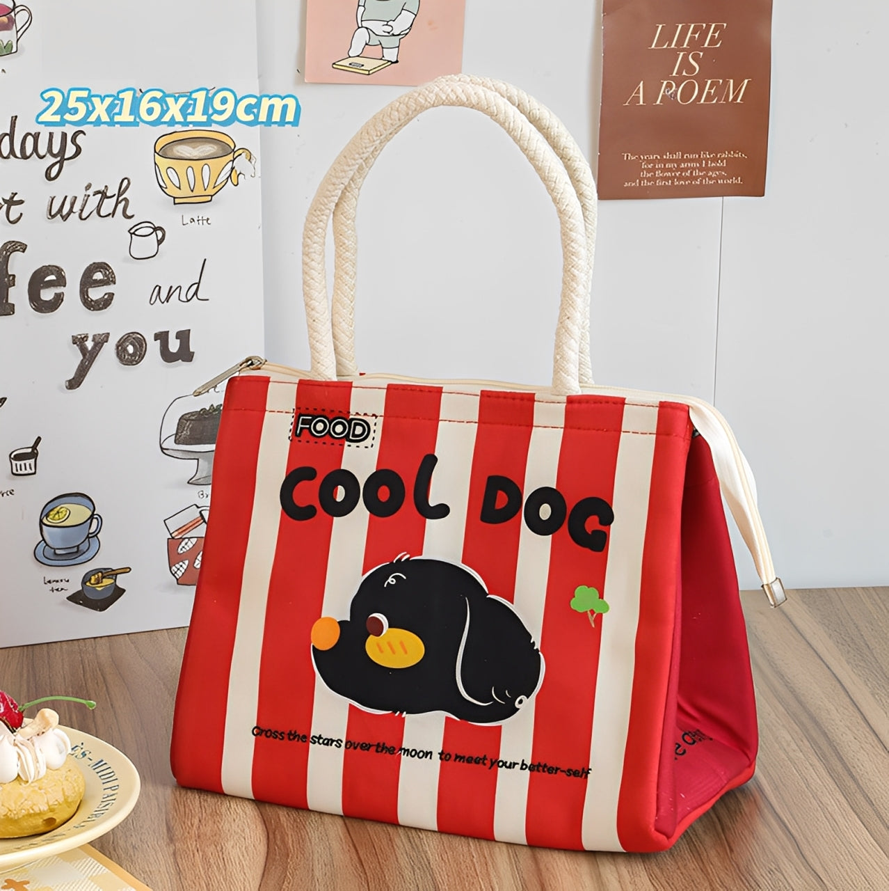 Sandwich Lunch Bag for Office Work, Snack Bag for Students, Insulated Lunch Tote Bag, Outdoor Picnic Bag