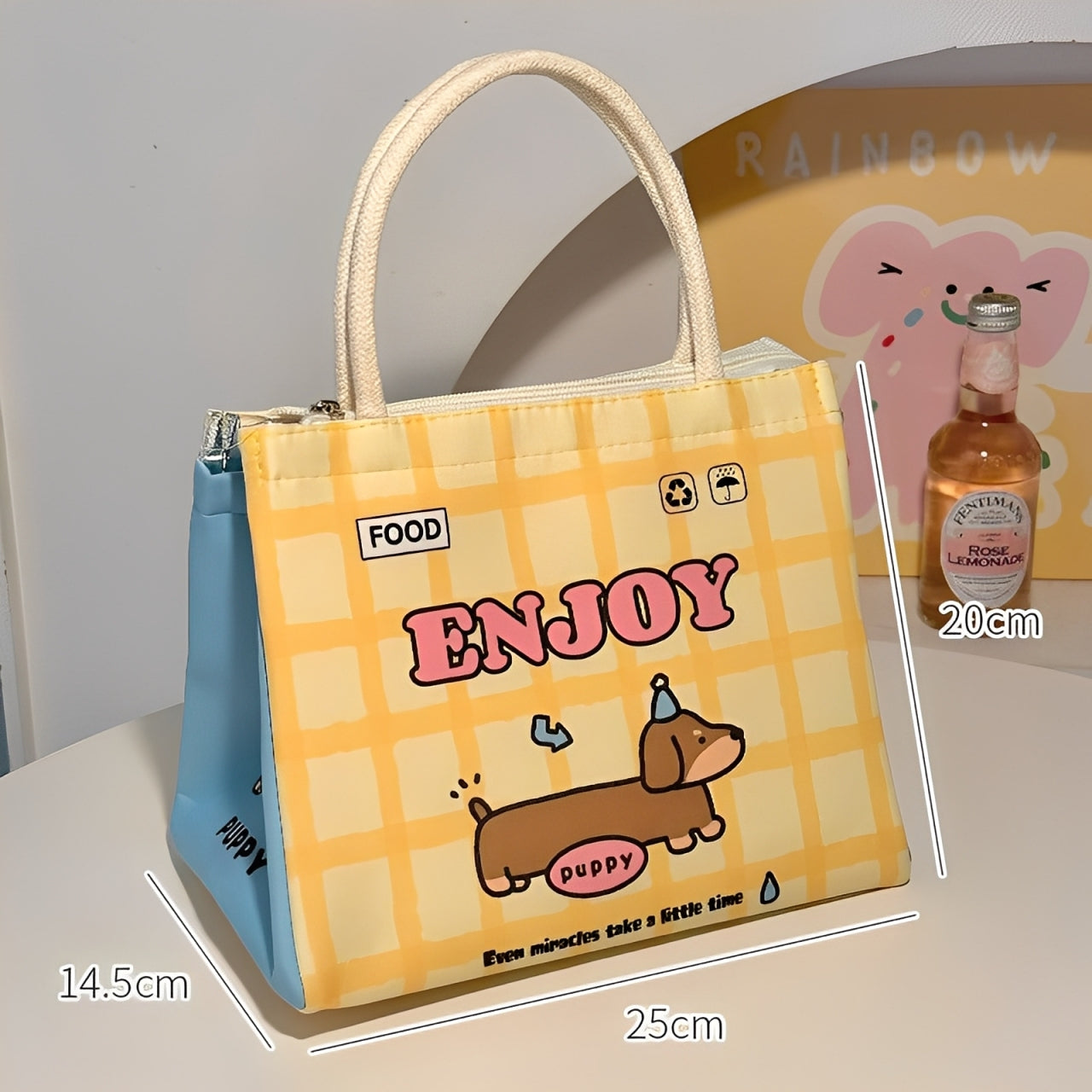 Sandwich Lunch Bag for Office Work, Snack Bag for Students, Insulated Lunch Tote Bag, Outdoor Picnic Bag
