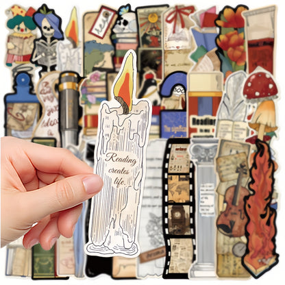 Vintage Reading Bookmarks, Aesthetic Retro 30 Bookmarks for Book Lovers