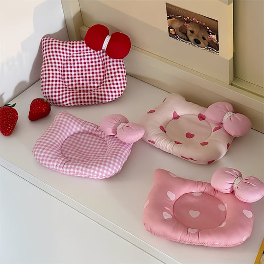 Kitty Cotton Coasters, Adorable Cat Drink Coasters, Soft & Washable Table Mats for Home Decor