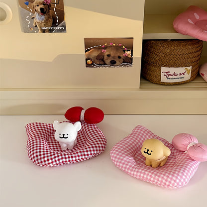 Kitty Cotton Coasters, Adorable Cat Drink Coasters, Soft & Washable Table Mats for Home Decor