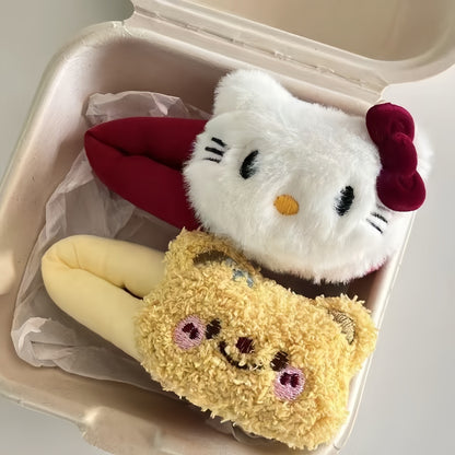 Hello Kitty & Butter Bear Snap Hair Clips, Adorable Kawaii Barrettes for Girls