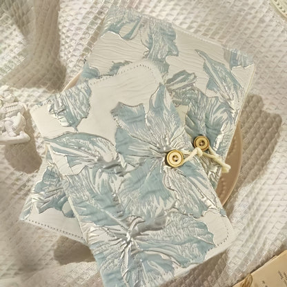 Floral Cloth 90 Pages Journal Binder, Vintage Aesthetic 6-Ring Notebook
