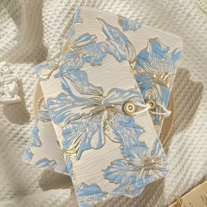 Floral Cloth 90 Pages Journal Binder, Vintage Aesthetic 6-Ring Notebook