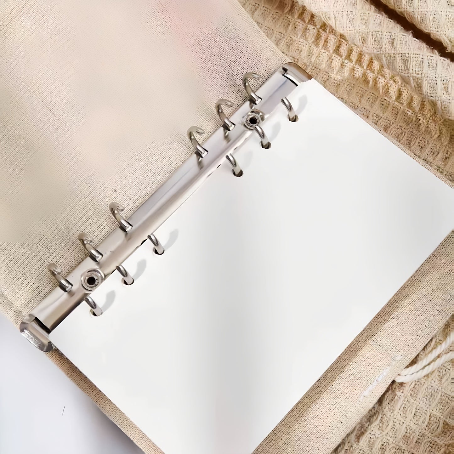 Floral Cloth 90 Pages Journal Binder, Vintage Aesthetic 6-Ring Notebook