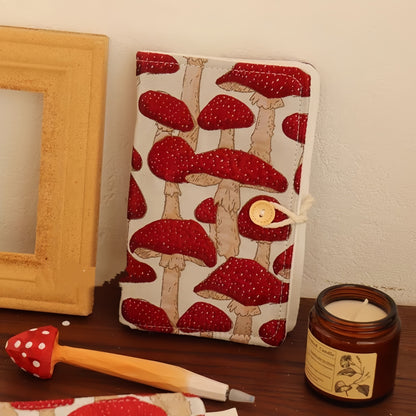 Mushroom 6-Ring Journal Binder, Cute Refillable 90 Pages Sketchbook