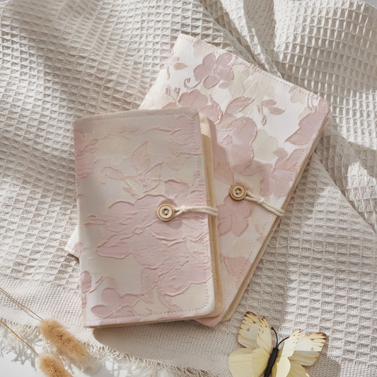 Floral & Butterfly Journal Binder, 6-Ring Refillable Aesthetic Notebook with 90 Pages