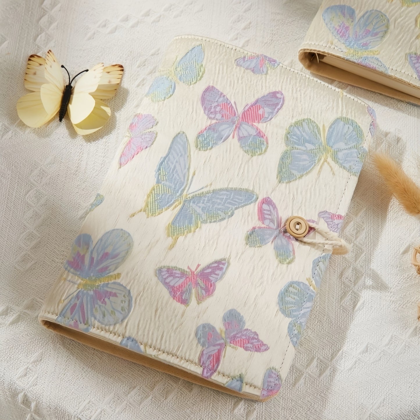 Floral & Butterfly Journal Binder, 6-Ring Refillable Aesthetic Notebook with 90 Pages