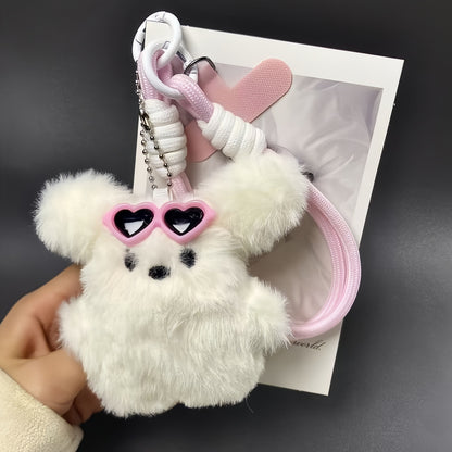 Puppy Doll Phone Charm, Plush Phone Lanyard Keychain