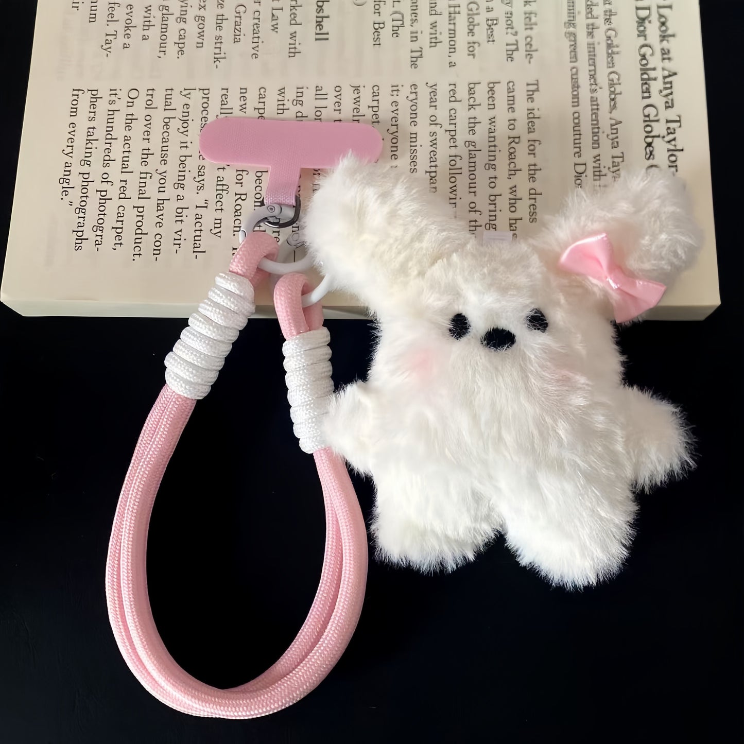 Puppy Doll Phone Charm, Plush Phone Lanyard Keychain