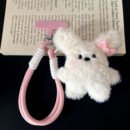 Puppy Doll Phone Charm, Plush Phone Lanyard Keychain