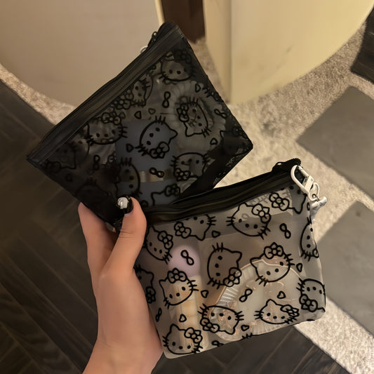 Cute Kitty Makeup Bag, Adorable Cosmetic Pouch for Travel & Daily Use