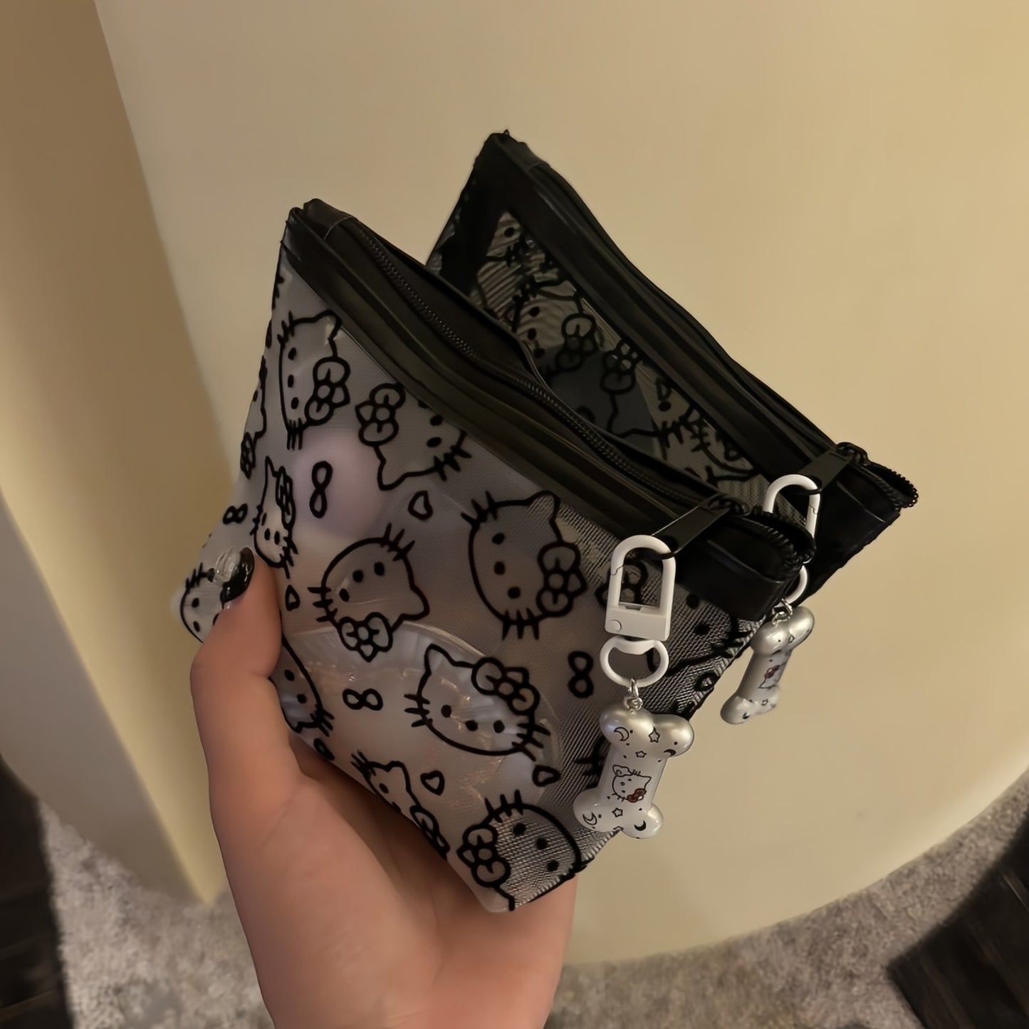Cute Kitty Makeup Bag, Adorable Cosmetic Pouch for Travel & Daily Use