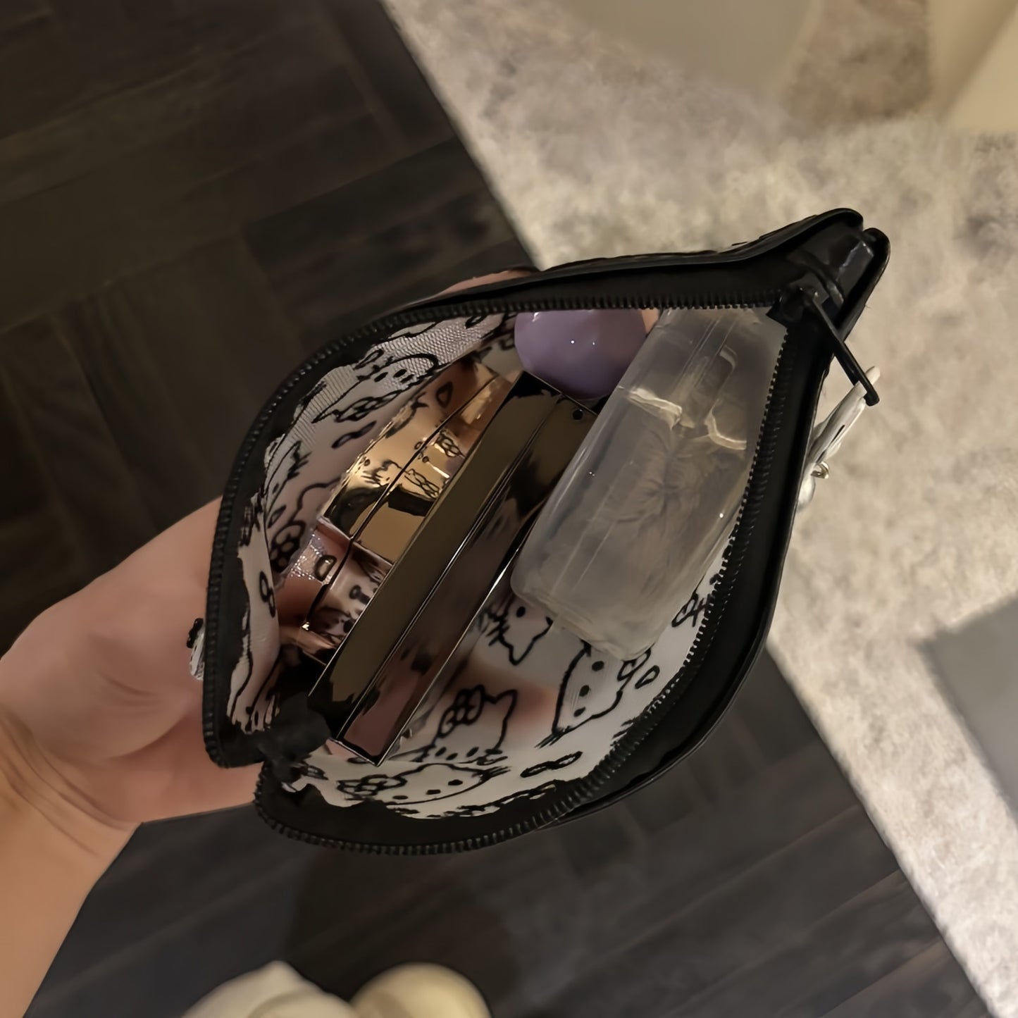 Cute Kitty Makeup Bag, Adorable Cosmetic Pouch for Travel & Daily Use