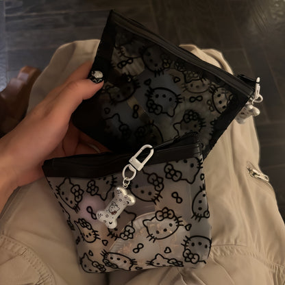 Cute Kitty Makeup Bag, Adorable Cosmetic Pouch for Travel & Daily Use