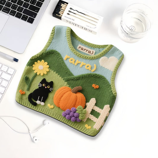 Printed Sweater Cute Mouse Pad, Adorable Desk Accessory for Cozy Work & Study