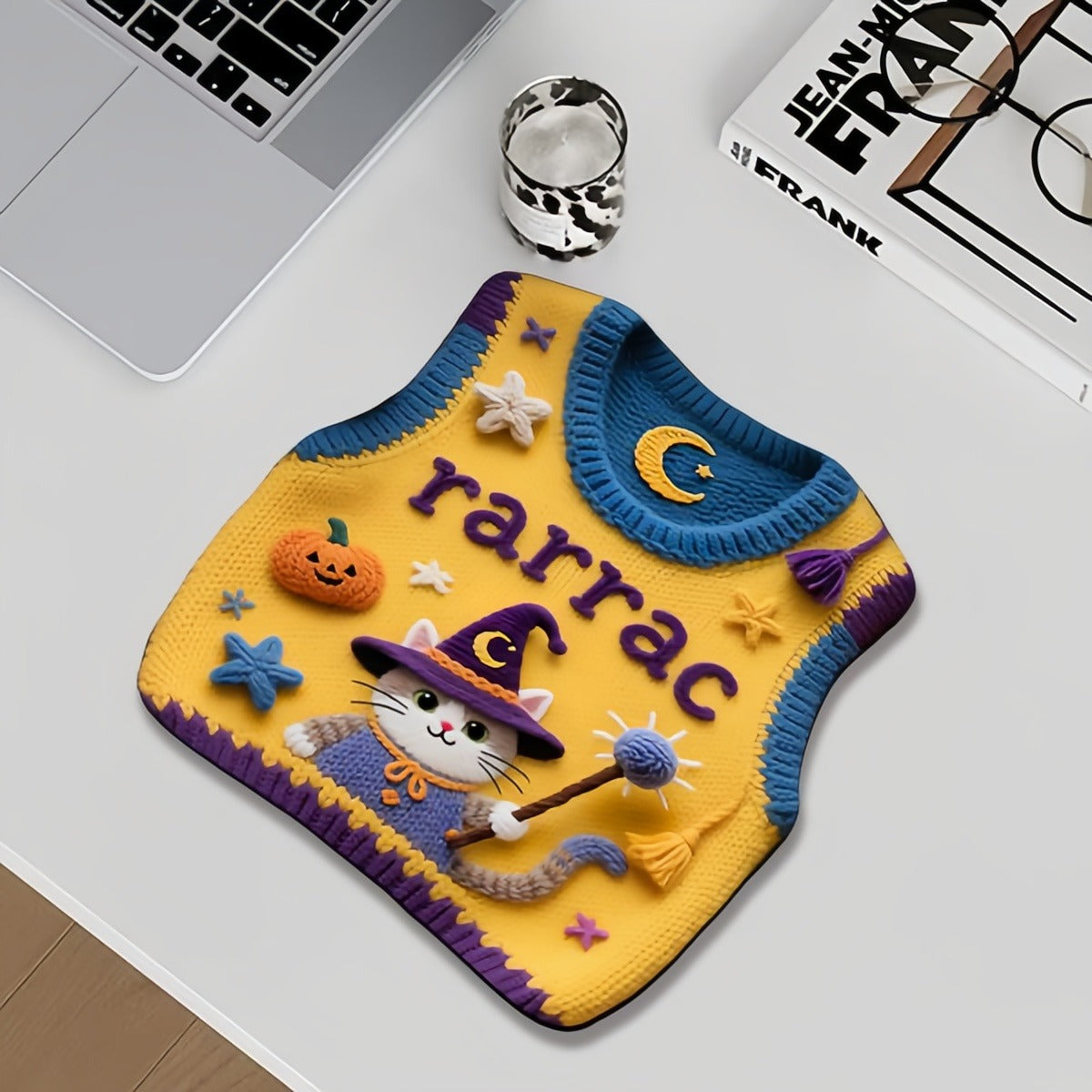 Halloween Cute Mouse Pad, Spooky Cute Desk Accessory for Cozy Autumn Vibes