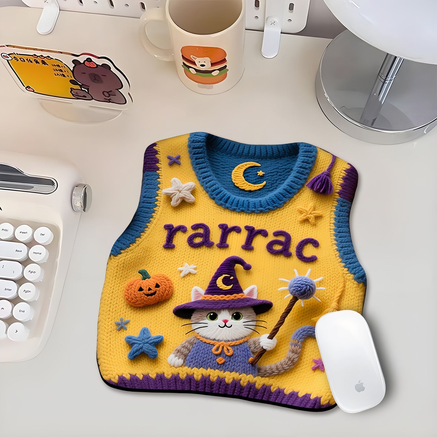 Halloween Cute Mouse Pad, Spooky Cute Desk Accessory for Cozy Autumn Vibes