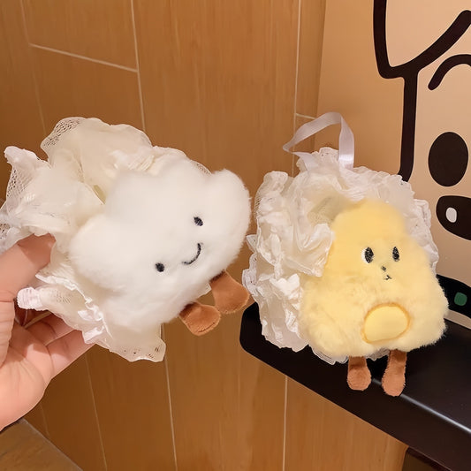 Cute Cheese Shower Sponge, Funny Bath Sponge for Daily Use, Soft & Fluffy Body Puff