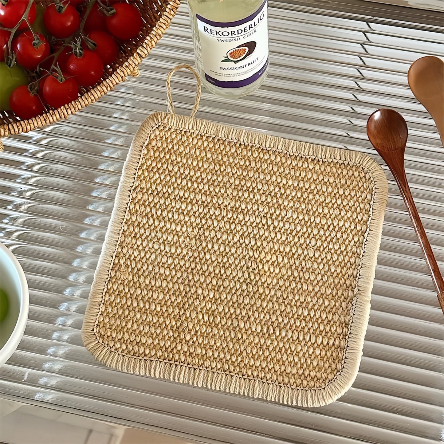 Sisal Table Insulation Mat, Natural Heat-Resistant Woven Placemat, Eco-Friendly Dining Table Protector