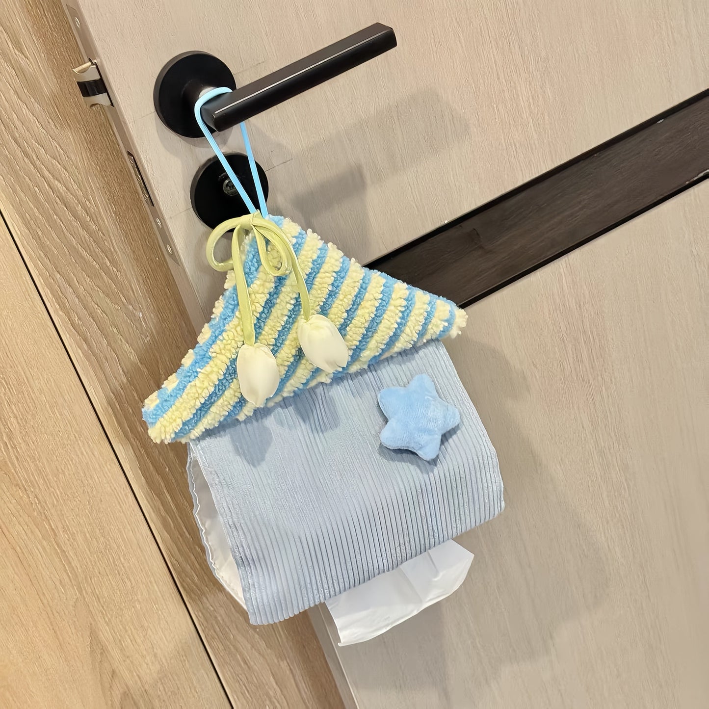 Cute Home Tissue Hanging Bag, Car Decor Tissue Holder Organizer for Home & Travel