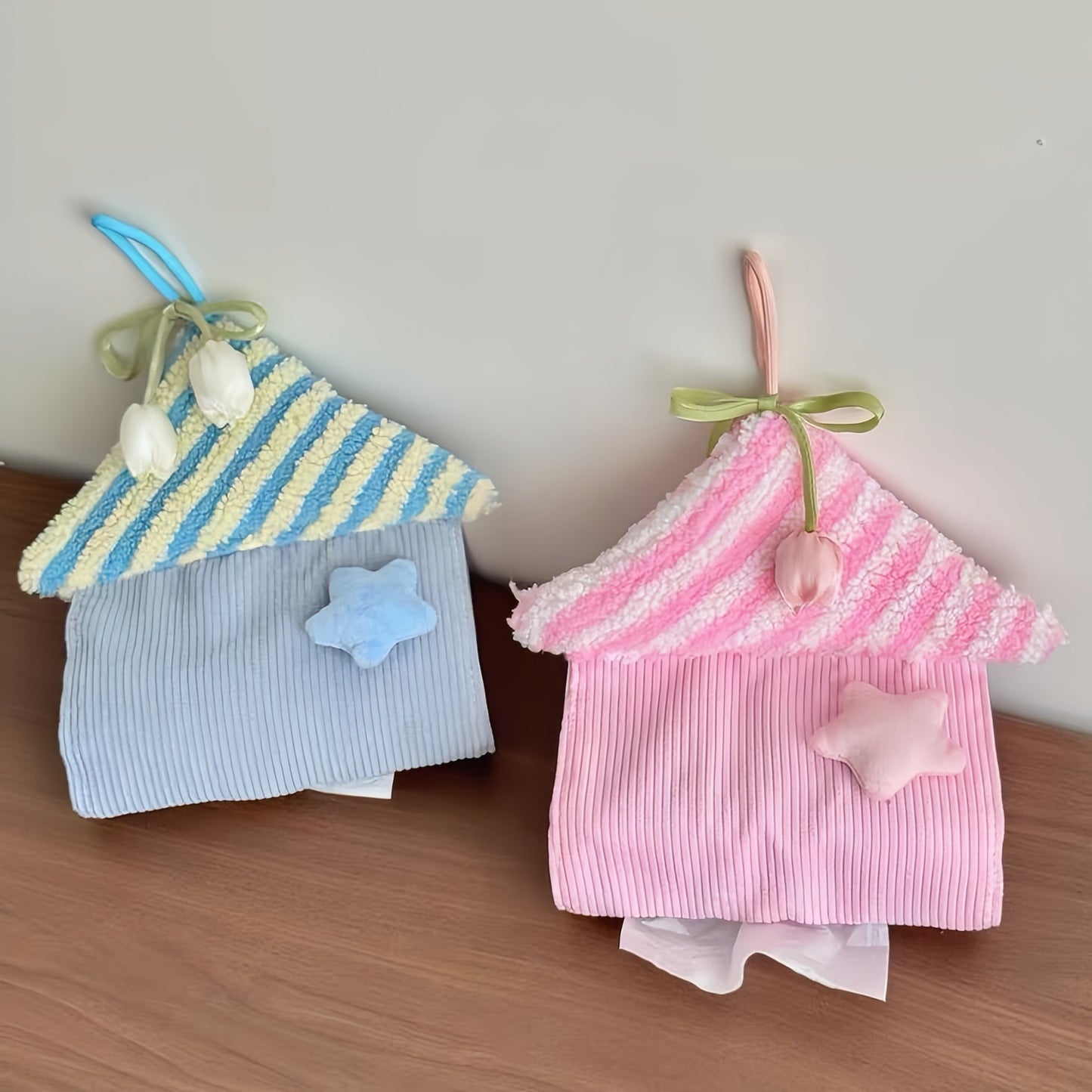 Cute Home Tissue Hanging Bag, Car Decor Tissue Holder Organizer for Home & Travel