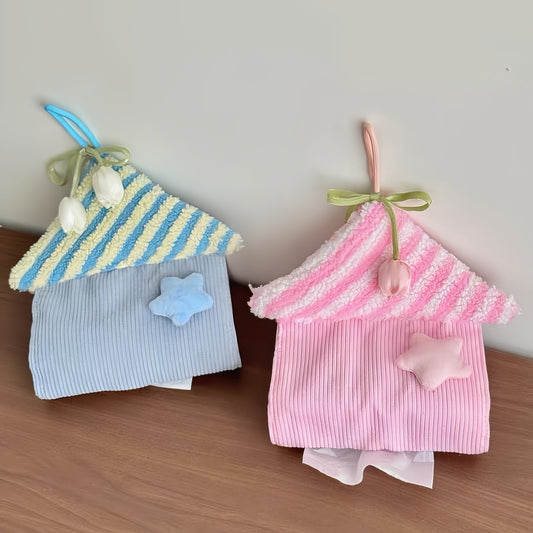 Cute Home Tissue Hanging Bag, Car Decor Tissue Holder Organizer for Home & Travel