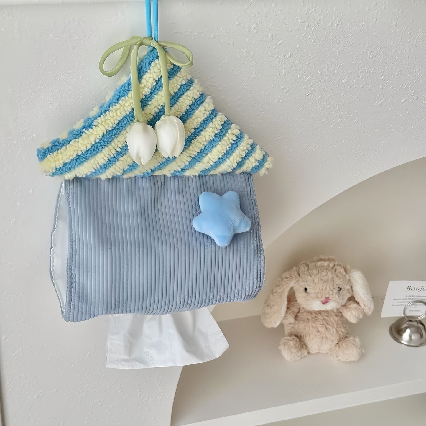 Cute Home Tissue Hanging Bag, Car Decor Tissue Holder Organizer for Home & Travel