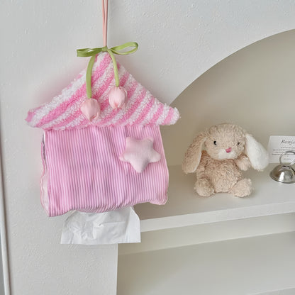 Cute Home Tissue Hanging Bag, Car Decor Tissue Holder Organizer for Home & Travel