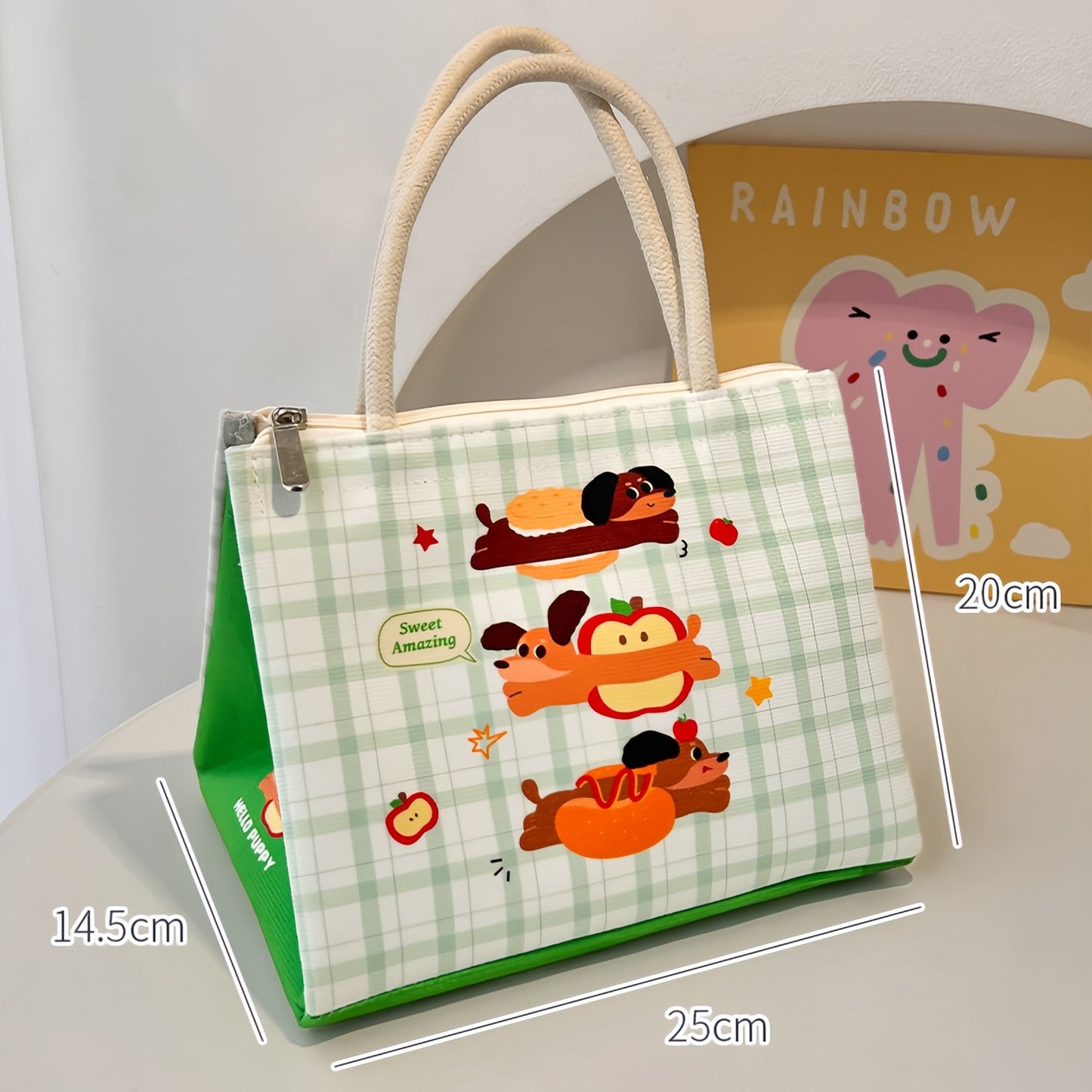 Sandwich Lunch Bag for Office Work, Snack Bag for Students, Insulated Lunch Tote Bag, Outdoor Picnic Bag