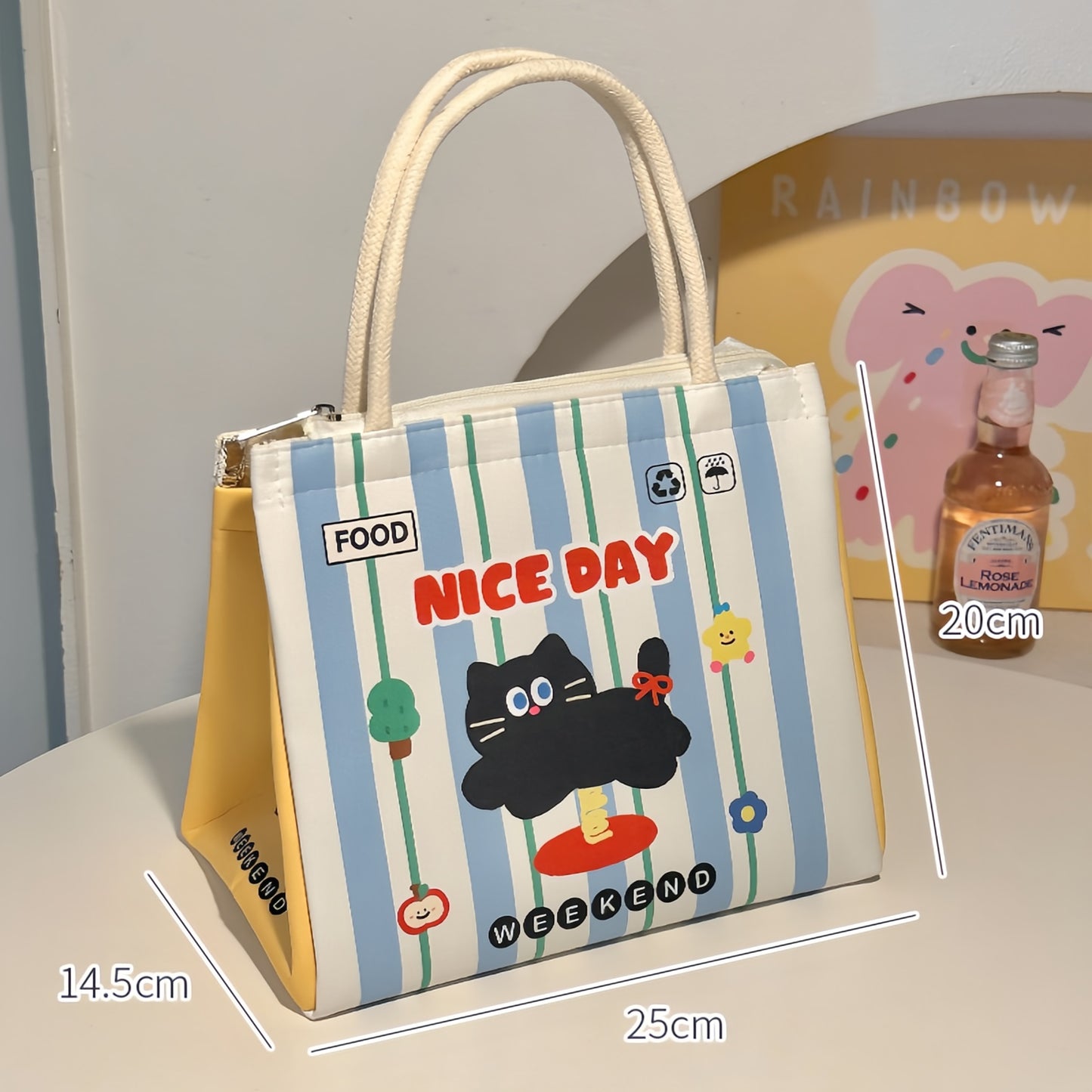 Sandwich Lunch Bag for Office Work, Snack Bag for Students, Insulated Lunch Tote Bag, Outdoor Picnic Bag