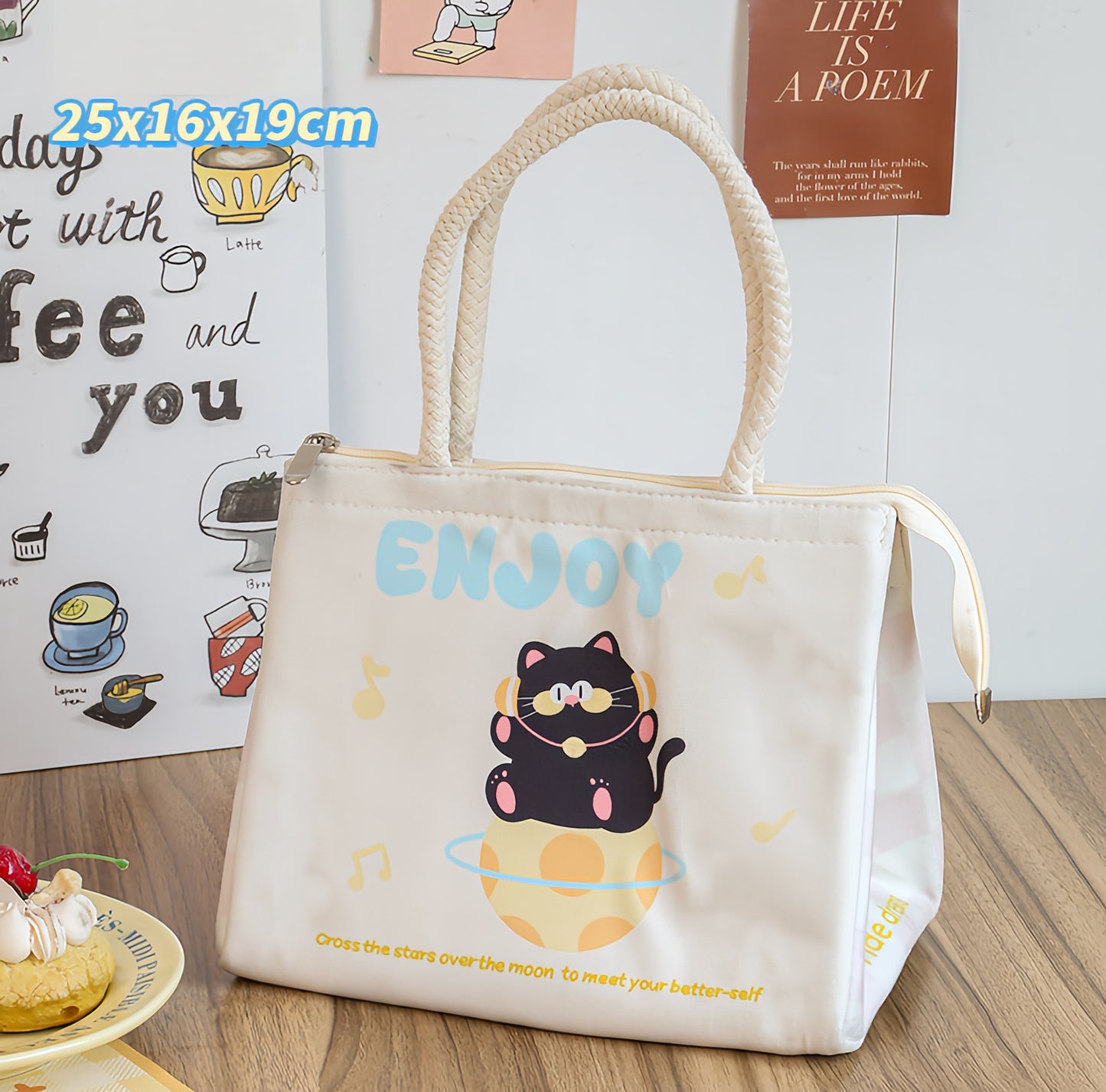 Sandwich Lunch Bag for Office Work, Snack Bag for Students, Insulated Lunch Tote Bag, Outdoor Picnic Bag